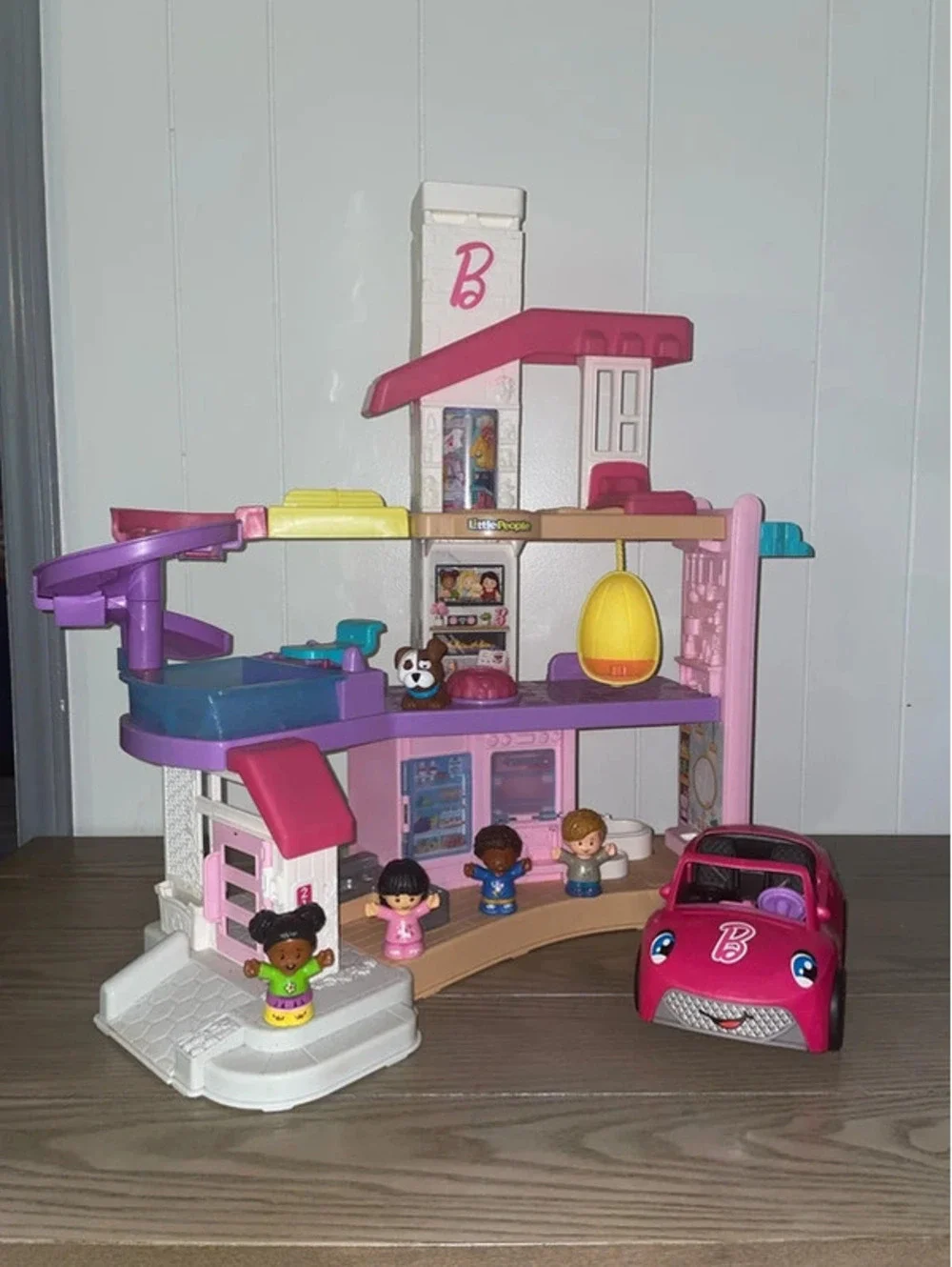Barbie dream house with Barbie car